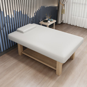 Table de massage moderne rembourrée avec cadre en bois, canapé de thérapie, mobilier de salon de traitement - Product Image 3