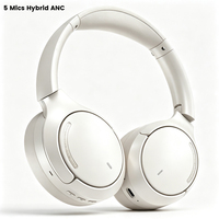 Audífonos Inalámbricos con Cancelación Activa de Ruido, Batería de Larga Duración de 750 mAh, J28S BT 6.0, Auriculares Over-Ear con Micrófono para Llamadas con IA ENC