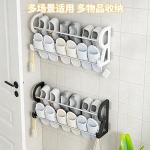 Over Door <b>Shoe</b> <b>Rack</b> Wall Mounted Multi Layer <b>Storage</b> Organizer For Bathroom Sports <b>Shoes</b> 41.8 54.8Cm Black White - Product Image 2