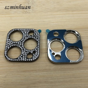 Autocollant pour iPhone 12ProMax XSmax X 8 7 6, strass scintillant en diamant, protection arrière en métal pour téléphone portable, <span class=keywords><strong>Film</strong></span> pour objectif de caméra - Product Image 2