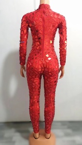 <strong>Red</strong> Mirror <strong>Jumpsuit</strong> <strong>Sequin</strong> Bodysuits Show Wear Club Pole Dance Leotard Plus Size Bodycon Romper Women Party One Piece <strong>Jumpsuits</strong> - Product Image 4
