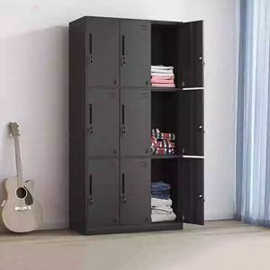 Armoire de rangement industrielle multi-portes en acier pour bureau, atelier, salle de sport, salon - pour le rangement du personnel, fabriquée en métal durable - Product Image 6