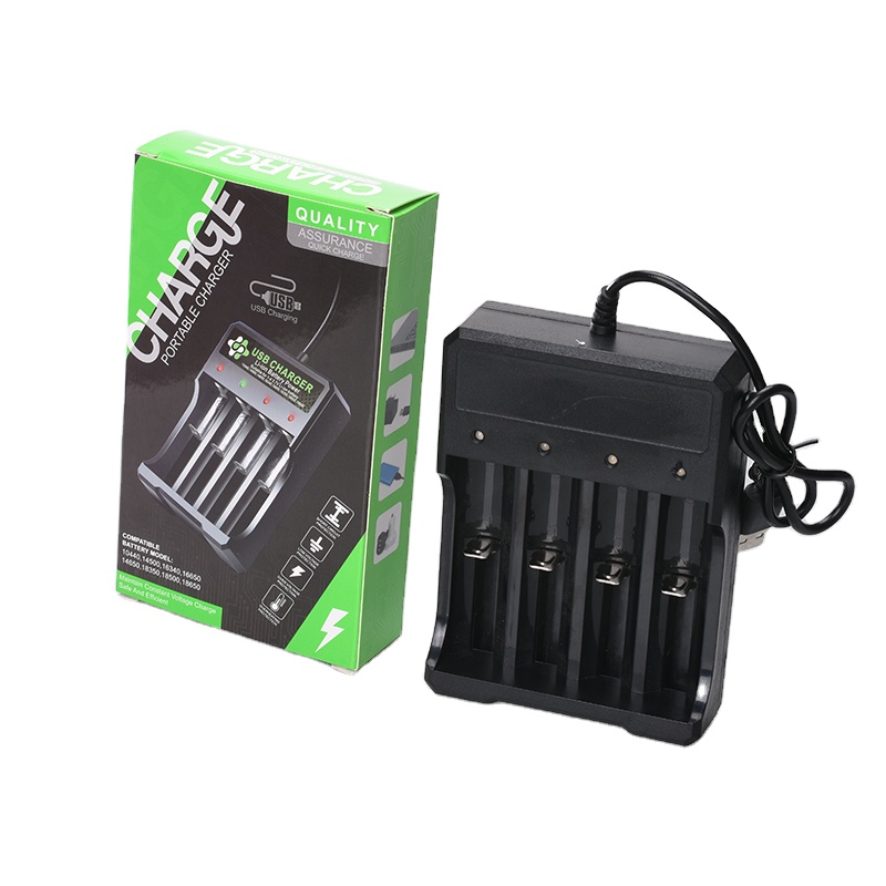 Универсальное зарядное устройство CROWN V с 4 слотами для литиевых аккумуляторов 3,7 в, литий-ионные аккумуляторы