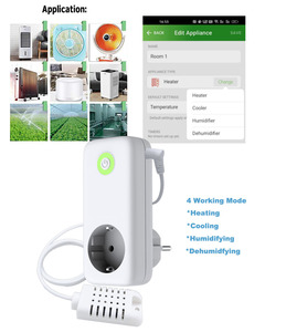 Moderno <span class=keywords><strong>WiFi</strong></span> Smart Home Termostato Controlador <span class=keywords><strong>AC</strong></span> Programável para Home Sala de estar Escritório Aquecimento 230v/110v ABS/PC para Hotéis - Product Image 3