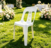 Chaise empilable moderne en plastique, design confortable et portable pour usage intérieur/extérieur, mobilier de jardin pour maison, bureau, fête, mariage