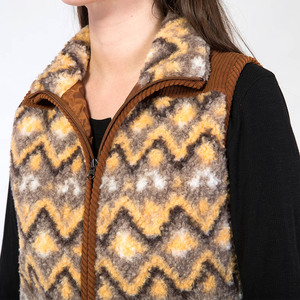 صدرية نسائية للبيع بالجملة ملابس غربية دافئة غير رسمية صدرية مزركشة مطبوعة أزتيك - Product Image 5