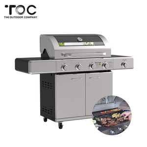屋外パーティーフルステンレスガーデンバーベキューガスグリルパーティーバーベキューマシントロリー付き - Product Image 2