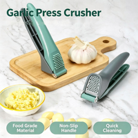Presse-ail manuel en silicone avec lame en acier inoxydable, hachoir à ail portable, facile à nettoyer, outil de cuisine pour l'ail