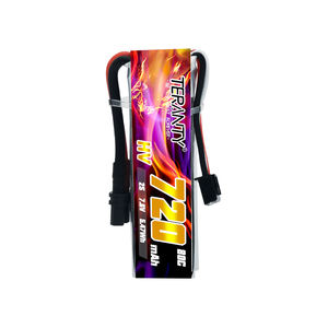 TERANTY 2S 7,6 V 720mAh 80C/160C HV Lipo batería Mini cuatro ejes FPV modelo Drone alto voltaje batería de iones de litio de alta velocidad - Product Image 4
