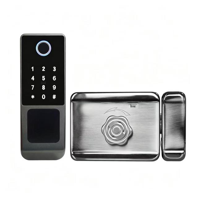 Smart Lock Fingerprint Card Password /Wi-Fi Tuya App Grade B Security for Home Apartment Hotel Use APP Rim Lock