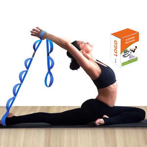 非弹性拉伸带10环瑜伽带用于物理治疗普拉提运动拉伸带用于柔韧性训练 - Product Image 2