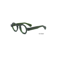 Montures de lunettes optiques rondes en acétate TR avec pont épais pour verres correcteurs unisexes OEM ODM Logo personnalisé