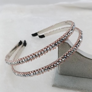 Accesorios para el cabello con nudo trenzado para mujer, bandana de cristal de metal para novia, diamantes de imitación, diadema con cuentas de perlas para mujer 2023 - Product Image 4