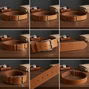 Cinturones de Cuero Genuino de Primera Calidad al por Mayor, Cinturones para Hombre con Hebilla Personalizada, Fabricación OEM ODM, Marca Privada Divine International - Product Image 2