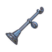 Style européen café tringle à rideau dorée populaire poteau en métal de vente chaude en fer alliage d'aluminium accessoires de café européens durables
