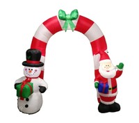 Grande roue tournante gonflable pour décoration de noël, arbre, bonhomme de neige, père noël et cerf pour décoration de jardin de noël