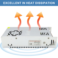Convertidor ESann Nueva Versión 110V CA a 24V CC Fuente de Alimentación 12V 600W 25A Transformador Conmutador CC para Monitor LCD