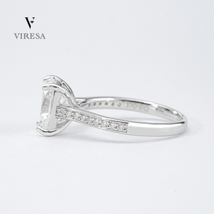 Alta Qualidade 3.0CT Mossanite Mulheres Jóias De Casamento S925 Sterling Silver Pass <span class=keywords><strong>Tester</strong></span> Diamante VVS GRA Moissanite Anel De Noivado - Product Image 4