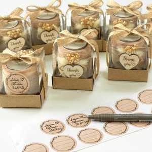Lots de bougeoirs pour cadeaux de mariage, cadeaux de remerciement, cadeaux de fête prénuptiale et cadeaux pour fêtes d'adultes - Product Image 2