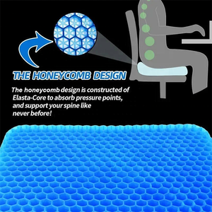 <span class=keywords><strong>Coussin</strong></span> <span class=keywords><strong>de</strong></span> siège en gel lavable, design nid d'abeille respirant <span class=keywords><strong>pour</strong></span> l'été, soulagement <span class=keywords><strong>de</strong></span> la pression, douleurs au <span class=keywords><strong>dos</strong></span> et au coccyx, <span class=keywords><strong>pour</strong></span> la maison, le bureau, les fauteuils roulants et les voitures - Product Image 5