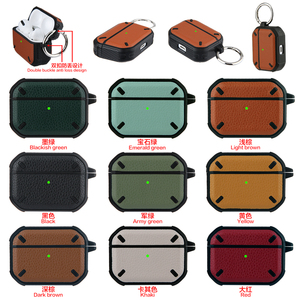 Funda de cuero al por mayor <span class=keywords><strong>2021</strong></span> PU funda de lujo funda protectora de auriculares con llavero para Airpod Pro fundas para Airpod 3 <span class=keywords><strong>2</strong></span> 1 - Product Image 6