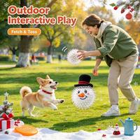 Jouet pour chien Snowman Spiky en TPR avec visage en peluche, jouet interactif à mordre doux pour chiens de petite et moyenne taille