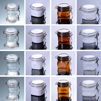 200g bernstein farbenes Kosmetik verpackungs glas Kunststoff pyramiden form Brenner glas Körper peeling glas für kosmetische Cremes