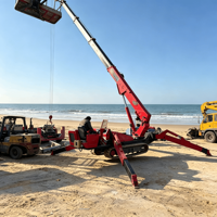 18 Metre Her Türlü Araziye Uygun Örümcek Tipi Eklemli Paletli Bomlu Platform Yeni Çelik Havadan Çalışma Platformu Elektrikli Hidrolik Teleskopik Platform 500kg