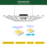 Lampu LED Pintar 720W Samsung LM301H EVO Spektrum Penuh Kontrol APP Dapat Diredupkan Sistem Daisy Chain untuk Pertanian Vertikal Tanaman Dalam Ruangan