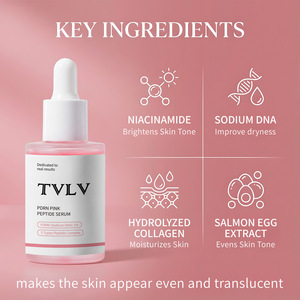 Beauty Skin Care Hydrating Moisturizing Whitening Brightening Niacinamide Pink Peptide <b>Face</b> Serum - Product Image 6