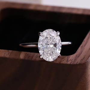 GIA IGI cincin berlian tumbuh laboratorium bersertifikat CVD HPHT 2 karat untuk pria wanita pertunangan pernikahan disesuaikan ikat emas padat 18k - Product Image 3