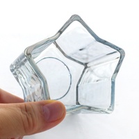 FENGJUN Porte-bougie en verre pressé en forme d'étoile à 5 branches avec couvercle, pour aromathérapie, décoration de Noël, de mariage et de la maison, couleur personnalisée disponible