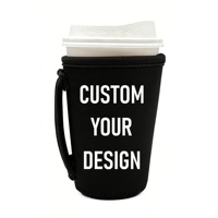 Penutup Cangkir Neoprene Coozy Tall untuk Hari Raya Kemerdekaan Amerika, dengan Pegangan, untuk Kopi Dingin, Logo Kustom, Sarung Cangkir Kustom, Sarung Kopi Kustom, Penutup Cangkir Kosong