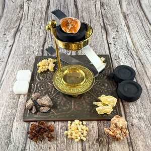 Kit <span class=keywords><strong>de</strong></span> démarrage d'encens en résine granulaire |   Brûleur à charbon <span class=keywords><strong>de</strong></span> bois, <span class=keywords><strong>camphre</strong></span>, pinces incluses - Product Image 6