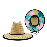 Chapeaux d'été en paille avec drapeau à carreaux pour enfants de 1 à 5 ans, pour garçons et filles