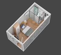 Expédition immédiate : Maison conteneur modulaire préfabriquée écologique à double étage de 40 pieds, design contemporain en kit pour usage villa