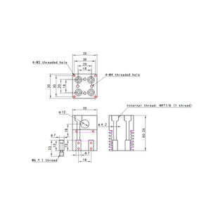 Accessoires pour imprimante 3D <span class=keywords><strong>Ultimaker</strong></span> <span class=keywords><strong>2</strong></span> Version Table à glissière en alliage d'aluminium E3D 4 buses Tête d'extrusion multi-buses - Product Image 5