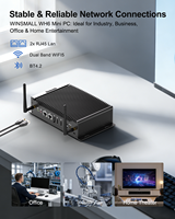 Mini PC Industrial de 10.ª Generación con I7-10510U, Sin Ventilador, Robusto, Integrado, Máximo 64 GB de RAM DDR4, SSD M.2 SATA+NVMe, 2xRS232 COM