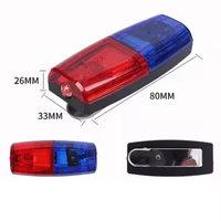 Lampe torche LED multifonctionnelle étanche rouge et bleue avec chargeur