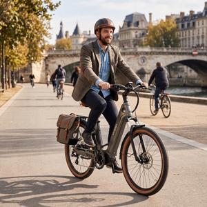 Vélo électrique Unigogo MIHOGO Air 750W avec cadre en carbone T800, autonomie de 128 miles, double batterie, couple de 85 N.m, batterie longue portée - Product Image 1