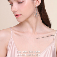 Vente chaude sous-titre anglais courte phrase jus de plantes autocollant de tatouage étanche pour le dos de la clavicule de la main