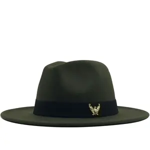 Оптовая продажа, шляпы фетровой шляпы с жемчугом, шляпы фетровой шляпы для женщин и мужчин, для детей, с цепочкой, двойной булавкой с логотипом на платье