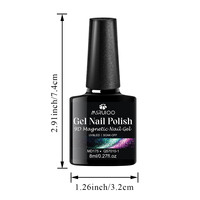 MSRUIOO Gel Polish Holographique Scintillant Magnétique 8ml Effet Œil de Chat Arc-en-ciel 9D