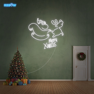 Rebow caída envío gratuito Envío de 70CM <span class=keywords><strong>Feliz</strong></span> Año Nuevo <span class=keywords><strong>Feliz</strong></span> <span class=keywords><strong>Navidad</strong></span> dormitorio personalizado carta luz LED <span class=keywords><strong>Flex</strong></span> de neón - Product Image 2