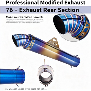 Nuovo Silenziatore Universale per Moto, Scarico per Msx125 Nc750x Xsr900 Z1000 Cb1000r Z900rs Cbr600 - Product Image 4