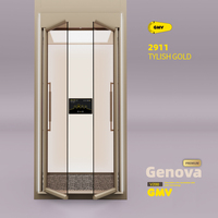 GMV Genova Çekiş Platformlu Ev Asansörü/Villa Kullanımı Dişlisiz Çekiş Makineli VVVF Kontrollü IMQ İtalya Sertifikalı Küçük Şaftlı Asansör