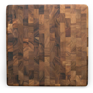 Nouvelle arrivée 14 pouces bois d'acacia extrémité carrée Grain planche à découper écologique élégant <span class=keywords><strong>cuisine</strong></span> <span class=keywords><strong>boucher</strong></span> bloc <span class=keywords><strong>pour</strong></span> hacher - Product Image 1