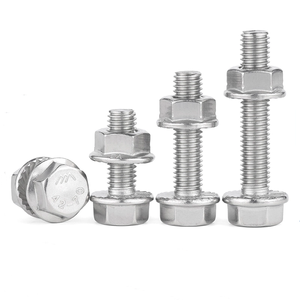 Bullone della flangia con testa esagonale bullone seghettato della flangia con i dadi di blocco della flangia M5 M6 A2 <span class=keywords><strong>acciaio</strong></span> inossidabile GB5789 - Product Image 3