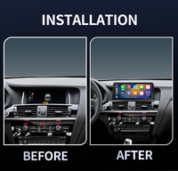 Adaptateur sans fil Android Auto Carplay Youtube Écran tactile HD 10,25 pouces Lecteur GPS pour voiture pour BMW X3 F25 X4 F26 2011-2017