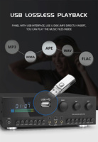 Amplificateur de karaoké haute puissance EK6000 450 Watts avec USB et Bluetooth anti-sifflement pour soirées à domicile et cinéma